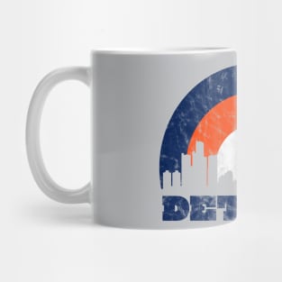 Detroit Vintage Sunrise - Baseball Colors Mug